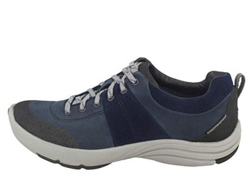 Clarks Buty sportowe granatowe skórzane wodoodporne Wave Andes 37