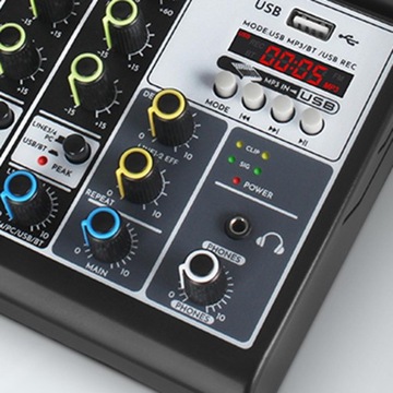 Аудиомикшер с эффектом реверберации и задержки Стерео DJ-микшер для записывающего компьютера