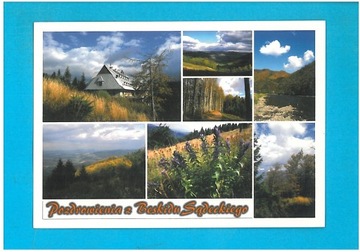 BESKID SĄDECKI WIELOWIDOKOWA POCZTÓWKA LATA 2000