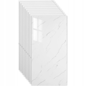 САМОКЛЕЯЩИЕСЯ НАСТЕННЫЕ ПАНЕЛИ ОБОИ ПЛИТКА МРАМОР ПВХ 30Х60СМ БЕЛЫЕ 10 ШТ.