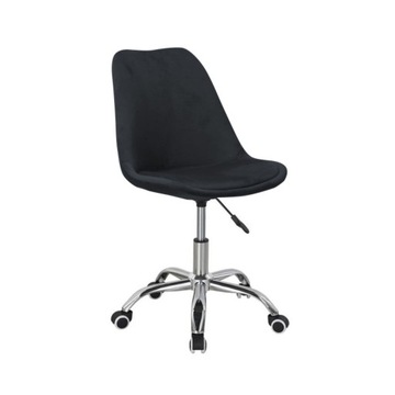 Fotel do biurka QZY-402 VELVET dla dziecka CZARNY
