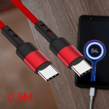 Кабель передачи данных 2xUSB C 60 Вт 3 А Смазка для кабеля быстрой зарядки