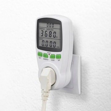 ВАТ МЕТР ПОТРЕБЛЕНИЯ ЭЛЕКТРОЭНЕРГИИ СЧЕТЧИК ПОТРЕБЛЕНИЯ ТОКА РОЗЕТКА