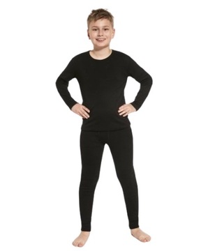 Kalesony Cornette Kids Thermo Plus 24H czarny 122/128