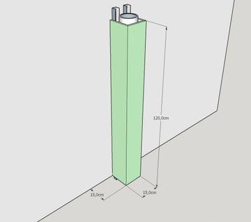 OBUDOWA RURY ZABUDOWA SPG PŁYTA GK PROFIL U 120cm