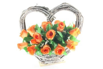Плетеная корзина в форме сердца HEART COVER Корзина для цветов 33 см