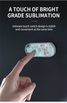 Светодиодный сенсорный светильник высокой яркости с зарядкой через USB, внутреннее освещение автомобиля Magic