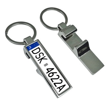 Otwieracz do piwa brelok z tablicą rejestracyjną