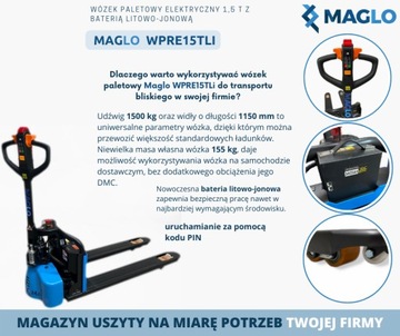 Электрическая тележка LI-ION 1500 кг Maglo