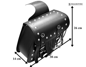 SAKWY MOTOCYKLOWE Z FRĘDZLAMI KUFER BOCZNY S283C