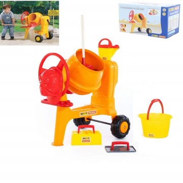 БЕТОНОМИКШЕР ГИГАНТ + WADER POLESIE Набор каменщика XXL