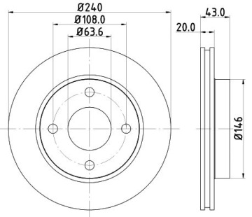 ПЕРЕДНИЕ ДИСКИ, КОЛОДКИ, FORD PUMA FIESTA IV MK4 -2000