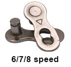 ЗАМОК ВЕЛОСИПЕДНОЙ ЦЕПИ PBS 6-7-8 СКОРОСТЬ СЕРЕБРЯНЫЙ