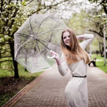 PARASOL PRZEZROCZYSTY AUTOMAT PARASOLKA NA ŚLUB ślubny automatyczny duży