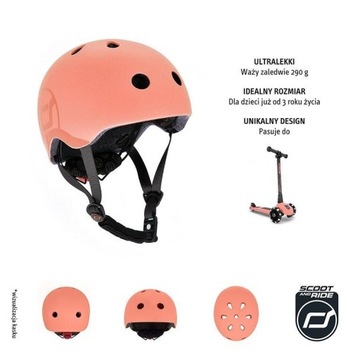 Шлем детский SCOOTANDRIDE S-M Персиковый 3+