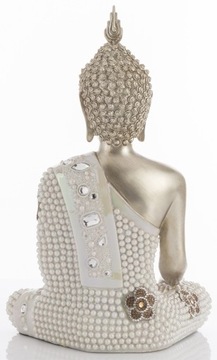 Золотая жемчужная декоративная статуэтка Будды, медитирующего