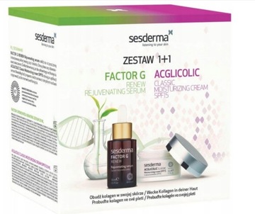 SESDERMA zestaw FACTOR G serum + ACGLICOLIC krem