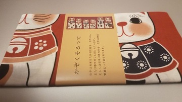 ЯПОНСКОЕ ПОЛОТЕНЦЕ TENUGUI MANEKI NEKO CAT KYOTO SOVENIRE ХЛОПОК ПОДАРОК
