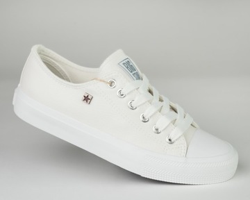 Trampki tenisówki sportowe BIG STAR V274869 białe skórka eko wiązane 39