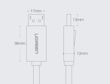 Кабель DisplayPort 1.2 FAST CABLE DURABLE CABLE 3D 4K 60 Гц 2 м UGREEN