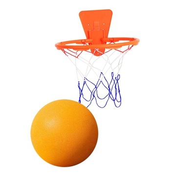 Cicha piłka do koszykówki z obręczą Lekka, podwórkowa, cicha, pomarańczowa, rozmiar 3