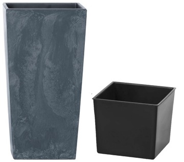 Doniczka Urbi Square Effect DURS140E - Antracyt