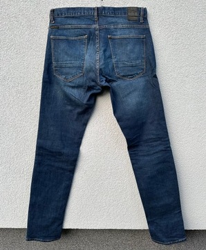 ZARA MAN 42 stylowe granatowe spodnie jeansowe