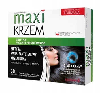 Maxi Krzem BIOTYNA mocne i piękne włosy 30 kapsułek
