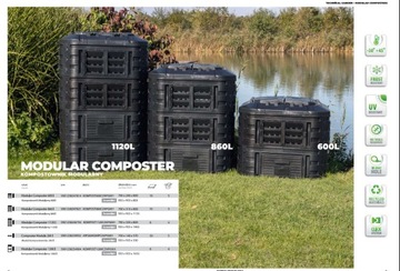 МОДУЛЬНЫЙ ВСЕГОДОВОЙ МОРОЗОСТОЙКИЙ компостер 860л + АКТИВАТОР 1кг