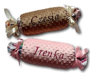 Poduszka cukierek z imieniem prezent imię wałek prezent urodziny gwiazdka