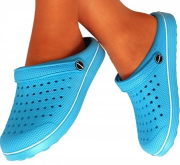 DAMSKIE KLAPKI KROKSY BUTY LEKKIE CHODAKI PIANKOWE