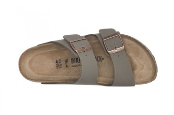 Birkenstock szare zielone męskie klapki na korkowej podeszwie sosnowej 44