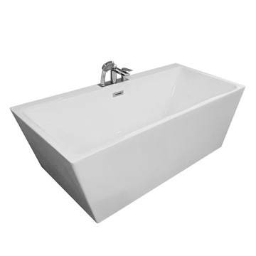 WANNA WOLNOSTOJĄCA PRZYŚCIENNA Z BATERIĄ I WYLEWKĄ ZABUDOWANA 170X80