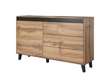 Komoda NORD 138 dąb wotan / antracyt - elegancka i pojemna