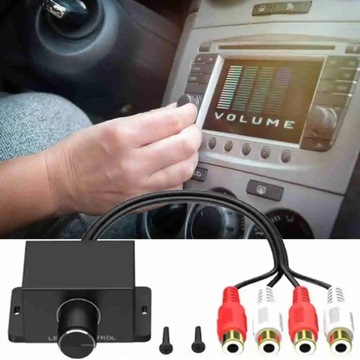 REGULATOR GŁOŚNOŚCI PILOT POTENCJOMETR REGULACJA SUBWOOFERA BASU 2xRCA