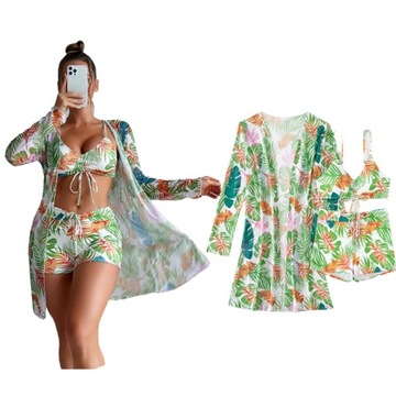 3 szt SEKSOWNE BIKINI MODNY STRÓJ KĄPIELOWY DAMSKI KOSTIUM STRÓJ plaża, 4XL