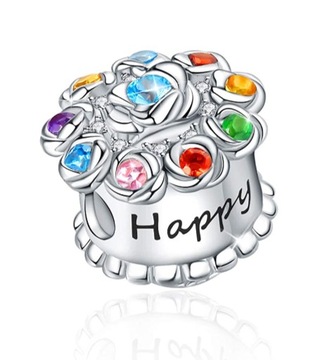 CHARMS Kolorowa Zawieszka Srebro 925
