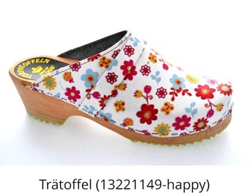TORPATOFFELN CLOGS SKÓRZANE DREWNIAKI R. 38
