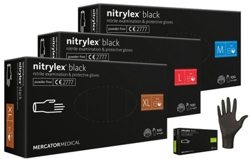 Rękawice jednorazowe CZARNE NITRYLEX BLACK roz. L