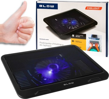 PODSTAWKA PODKŁADKA CHŁODZĄCA POD LAPTOPA LED USB STABILNA CICHA SOLIDNA