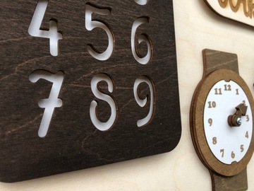 Сенсорно-манипуляционная доска Монтессори Сафари, бежевый, XL + БЕСПЛАТНОЕ имя