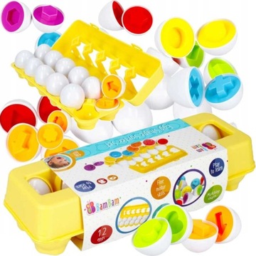 ZABAWKA EDUKACYJNY SORTER JAJKA DLA MALUCHA PUZZLE