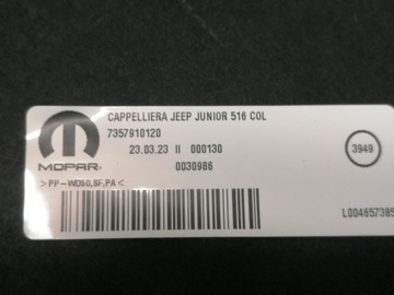 JEEP AVENGER POLIČKA ZADNÍ KUFRU ORIGINÁLNÍ 2023-