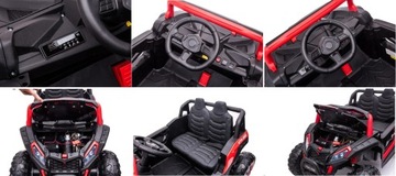 ДЖИП БАГГИ 4x4 АККУМУЛЯТОРНЫЙ АВТОМОБИЛЬ 4 двигателя ПИЛОТ МЯГКИЕ КОЛЕСА UTV КОЖА EVA