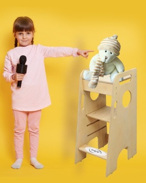 Деревянный кухонный помощник для ребенка. Складная кухонная доска 2в1