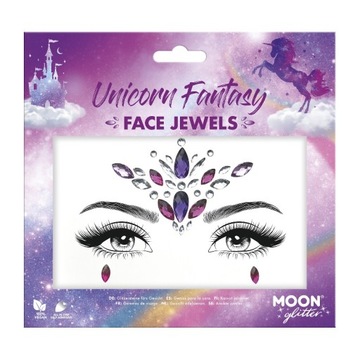 Naklejki 3D na Twarz MOONGLOW Unicorn Fantasy