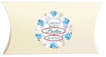 Коробка 10 шт + наклейка КРЕЩЕНИЕ спасибо.