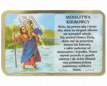 PLAKIETKA przylepiec do samochodu Św. Krzysztof -
