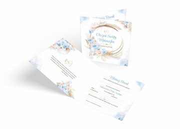 ПРИГЛАШЕНИЯ НА КРЕЩЕНИЕ В БОХО + ИМЯ + КОНВЕРТ