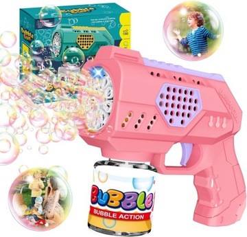 PISTOLET NA BAŃKI MASZYNA DO BANIEK NA BATERIE + PŁYN + 4szt BATERIE